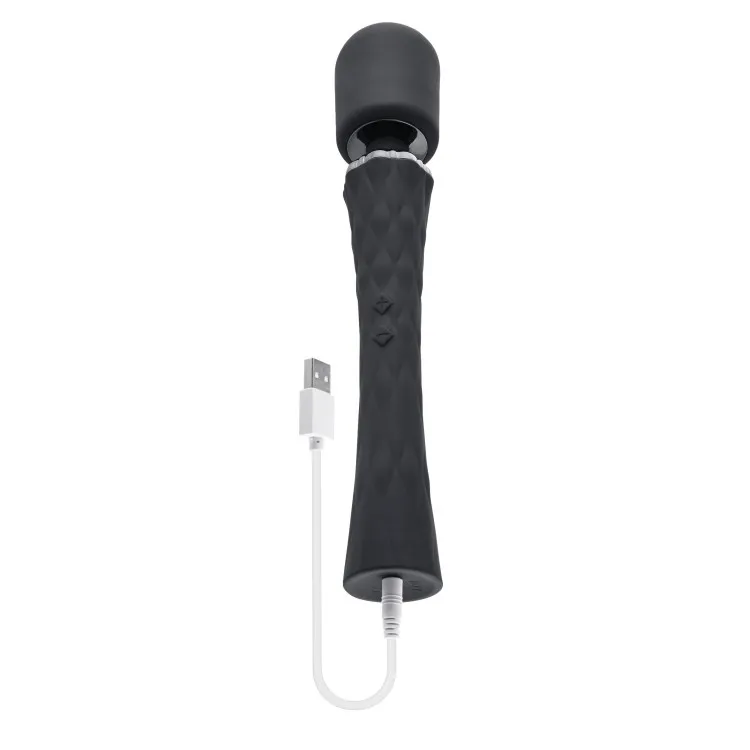 Playboy Royal Silicone Wand Vibrator Playboy Royal Silicone Wand Vibrator