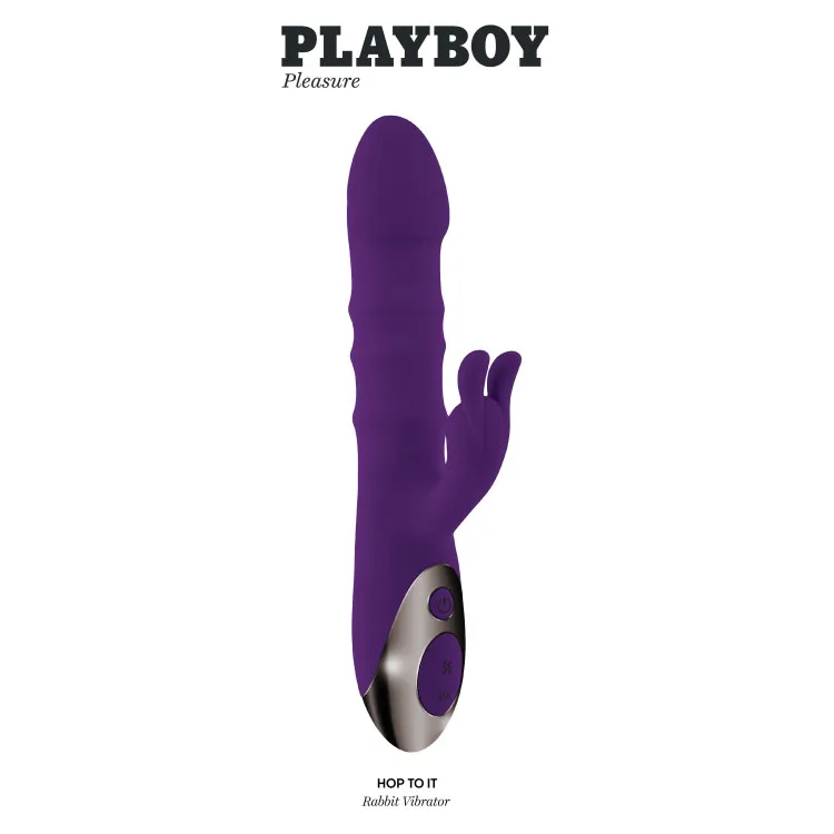 Playboy Hop To It Thrusting Silicone Dual Stimulation Vibrator Playboy Hop To It Thrusting Silicone Dual Stimulation Vibrator