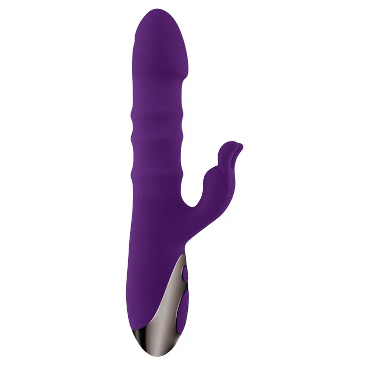 Playboy Hop To It Thrusting Silicone Dual Stimulation Vibrator Playboy Hop To It Thrusting Silicone Dual Stimulation Vibrator