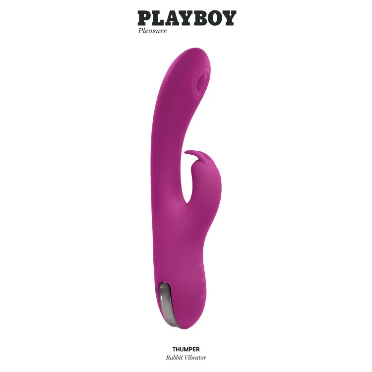 Playboy Thumper Tapping Silicone Dual Stimulation Vibrator Playboy Thumper Tapping Silicone Dual Stimulation Vibrator