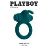 Playboy Bunny Buzzer Vibrating Silicone Cock Ring with Clit Stimulator Teal Playboy Bunny Buzzer Vibrating Silicone Cock Ring with Clit Stimulator Teal