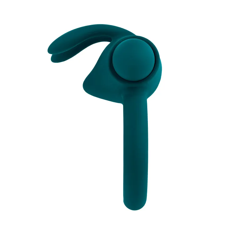 Playboy Bunny Buzzer Vibrating Silicone Cock Ring with Clit Stimulator Teal Playboy Bunny Buzzer Vibrating Silicone Cock Ring with Clit Stimulator Teal