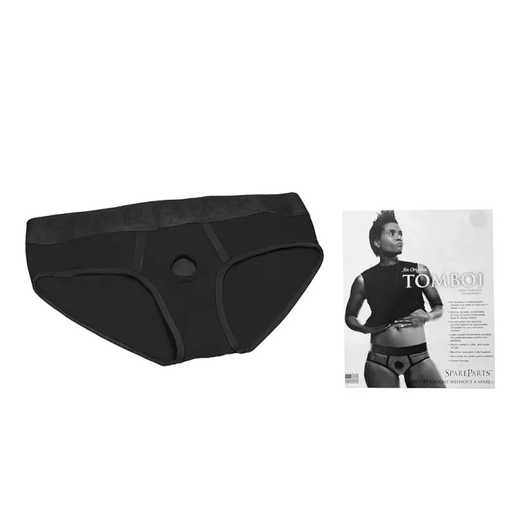 SpareParts Tomboi Nylon Briefs Harness Black SpareParts Tomboi Nylon Briefs Harness Black