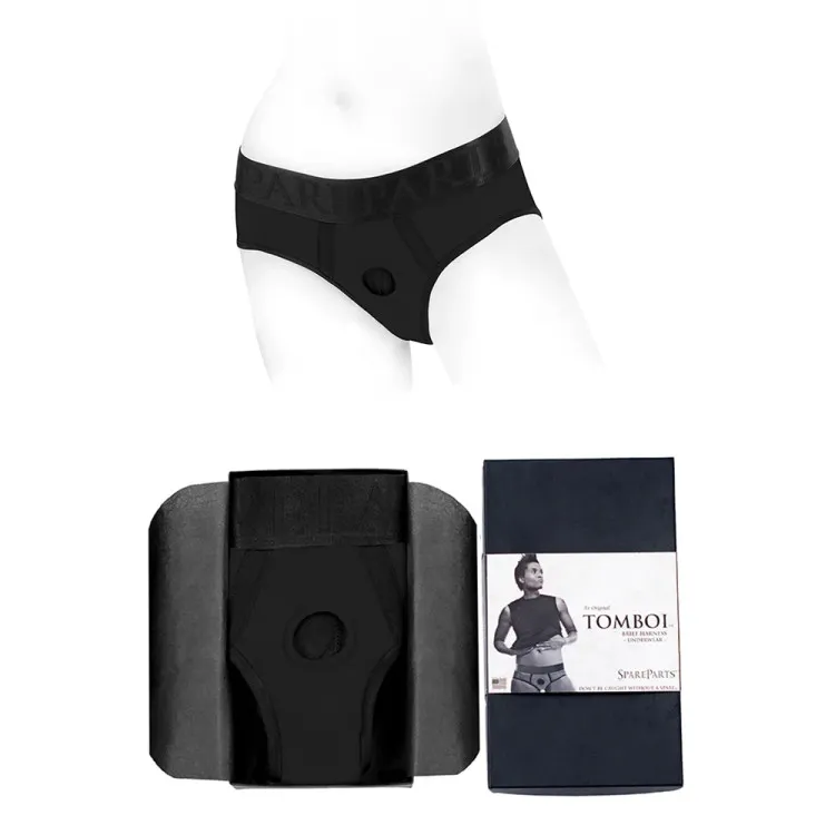 SpareParts Tomboi Nylon Briefs Harness Black SpareParts Tomboi Nylon Briefs Harness Black