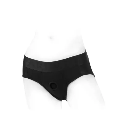 SpareParts Tomboi Rayon Briefs Harness Black