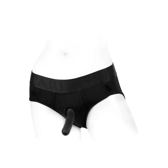 SpareParts Tomboi Rayon Briefs Harness Black