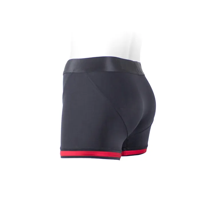 SpareParts Tomboii Nylon Boxer Briefs Harness Black/Red SpareParts Tomboii Nylon Boxer Briefs Harness Black/Red