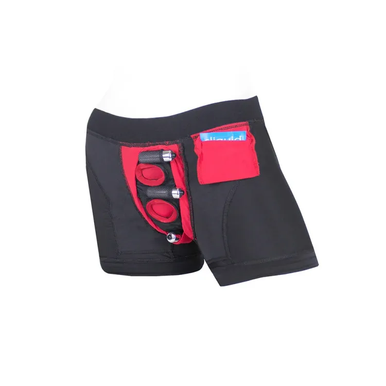 SpareParts Tomboii Nylon Boxer Briefs Harness Black/Red SpareParts Tomboii Nylon Boxer Briefs Harness Black/Red
