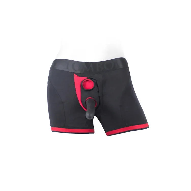 SpareParts Tomboii Nylon Boxer Briefs Harness Black/Red SpareParts Tomboii Nylon Boxer Briefs Harness Black/Red