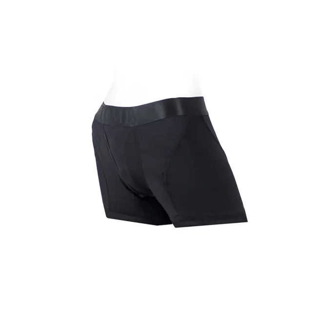 SpareParts Tomboii Rayon Boxer Briefs Harness Black