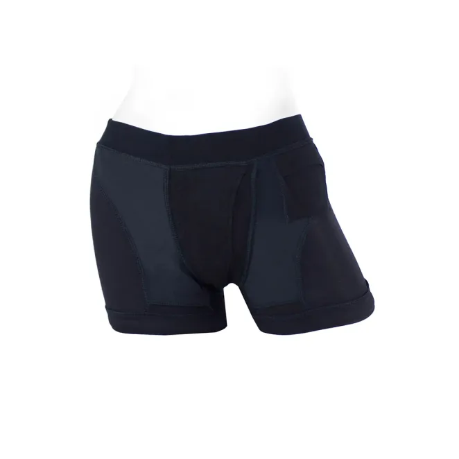 SpareParts Tomboii Rayon Boxer Briefs Harness Black