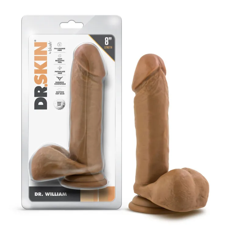 8 in. Realistic Dildo with Balls Tan 8 in. Realistic Dildo with Balls Tan