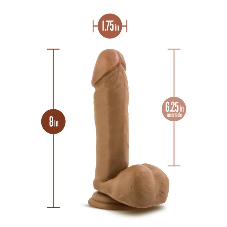 8 in. Realistic Dildo with Balls Tan 8 in. Realistic Dildo with Balls Tan