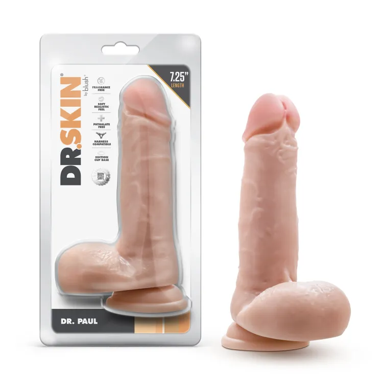 7.25 in. Realistic Dildo with Balls Beige 7.25 in. Realistic Dildo with Balls Beige