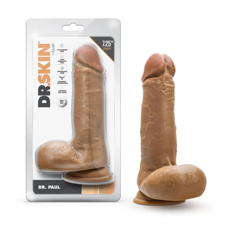 7.25 in. Realistic Dildo with Balls Tan 7.25 in. Realistic Dildo with Balls Tan