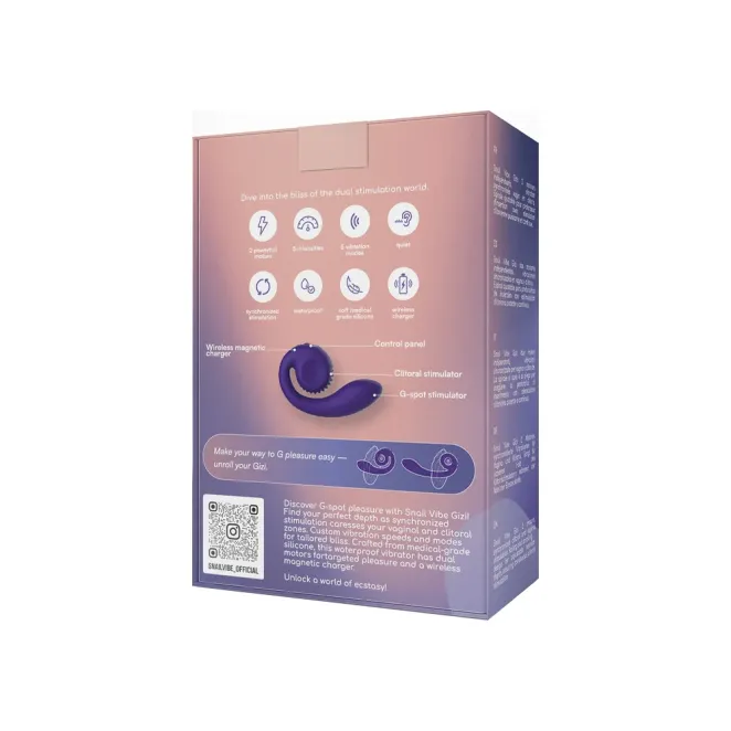 Snail Vibe Gizi Rechargeable Dual Stimulation Curve Vibrator