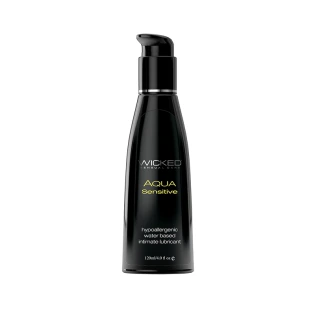 Wicked Water-Based Aqua Sensitive Hypoallergenic Unscented Lubricant 4 oz.