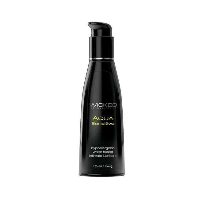 Wicked Water-Based Aqua Sensitive Hypoallergenic Unscented Lubricant 4 oz.