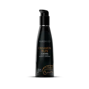 Wicked Aqua Cinnamon Bun Water-Based Flavored Lubricant 4 oz.