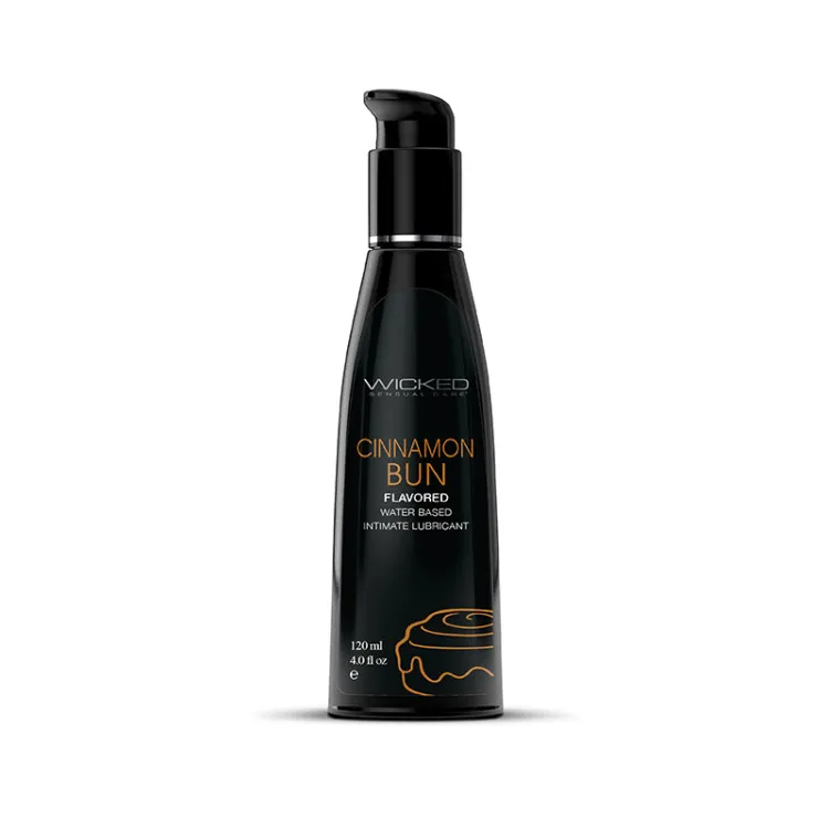 Wicked Aqua Cinnamon Bun Water-Based Flavored Lubricant 4 oz. Wicked Aqua Cinnamon Bun Water-Based Flavored Lubricant 4 oz.