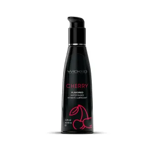 Wicked Aqua Cherry Water-Based Flavored Lubricant 4 oz.