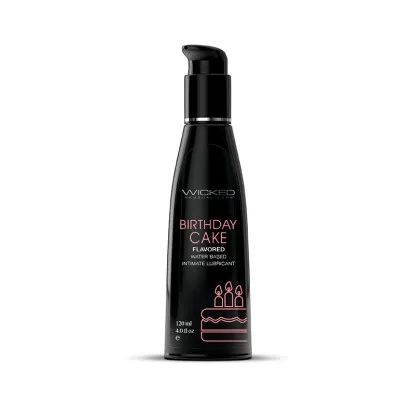 Wicked Aqua Birthday Cake Water-Based Flavored Lubricant 4 oz.