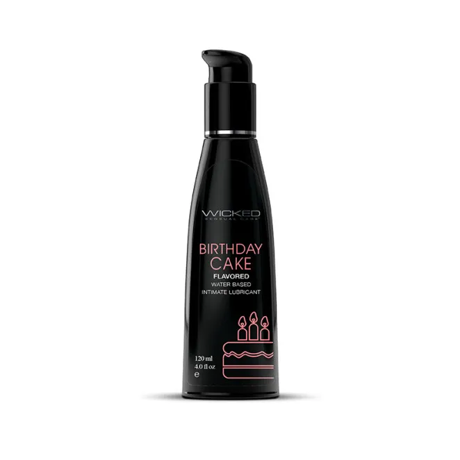 Wicked Sensual Birthday Cake Flavored Lubricant 4 oz.