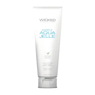 Wicked Simply Aqua Jelle Water-Based Lubricant 4 oz.