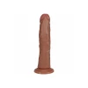 6 Inch RealRock Ultra Realistic Vibrating Curved Dildo Tan