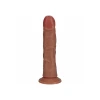 8 Inch RealRock Ultra Realistic Vibrating Curved Dildo Tan