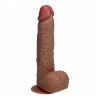 7 Inch RealRock Ultra Realistic Vibrating Dildo with Balls Tan