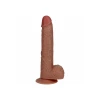 7 Inch RealRock Ultra Realistic Vibrating Dildo with Balls Tan