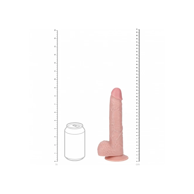 9 Inch RealRock Ultra Realistic Vibrating Dildo with Balls Beige