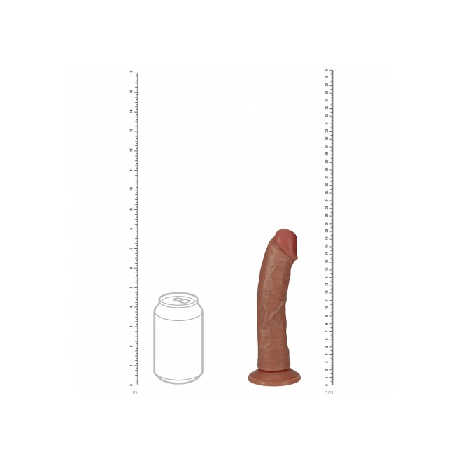 8 Inch RealRock Ultra Realistic Vibrating and Rotating Dildo Tan