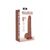 8 Inch RealRock Ultra Realistic Vibrating and Rotating Dildo with Balls Tan