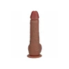 8 Inch RealRock Ultra Realistic Vibrating and Thrusting Dildo with Balls Tan