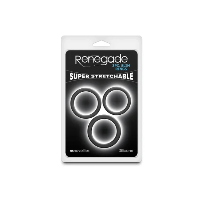 Renegade Super-Stretchy Slim Cock Rings (3 Piece Set)