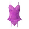 Magic Silk Butterfly Fantasies Basque & Cheeky Panty Set Neon Purple
