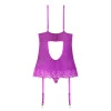 Magic Silk Butterfly Fantasies Basque & Cheeky Panty Set Neon Purple