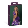 Magic Silk Glimmer Wrap Halter & Flair Pant Set Purple Disco