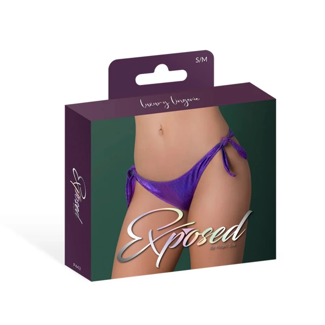 Magic Silk Glimmer Low Rise Tie Side Panty Purple Disco