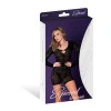 Magic Silk Seamless Long Sleeve Romper Black with Rhinestones