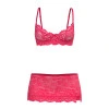 Magic Silk Get It Girl Bra, Skirt & Thong Set Diva Pink