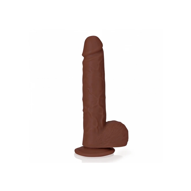 7 Inch RealRock Ultra Realistic Dildo with Balls Brown