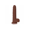 9 Inch RealRock Ultra Realistic Dildo with Balls Brown