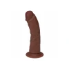 6 Inch RealRock Ultra Realistic Vibrating Curved Dildo Brown