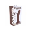 6 Inch RealRock Ultra Realistic Vibrating Curved Dildo Brown