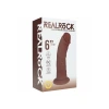 6 Inch RealRock Ultra Realistic Vibrating Curved Dildo Brown