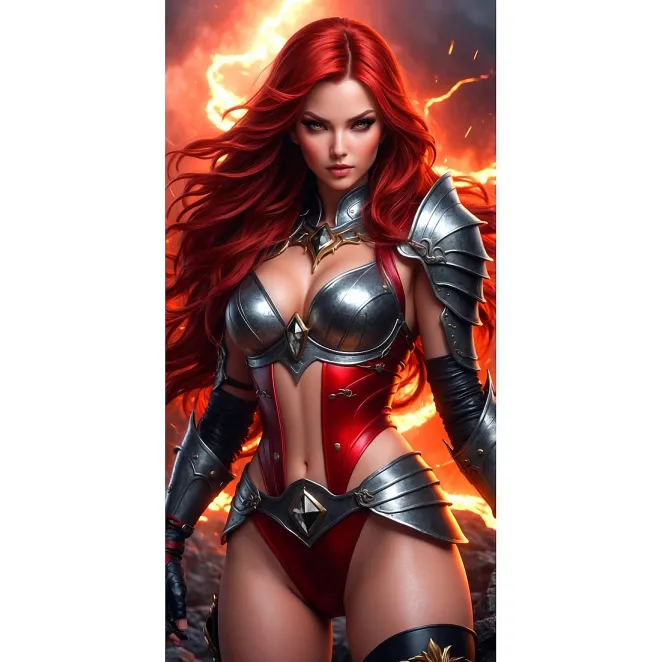 Solara Fire Sorceress Thrusting, Heating and Vibrating Virtual Reality Masturbator