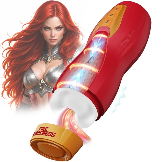Solara Fire Sorceress Thrusting, Heating and Vibrating Virtual Reality Masturbator